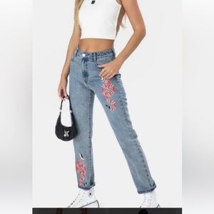 Adika snake printed jeans